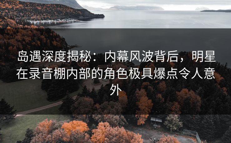 岛遇深度揭秘：内幕风波背后，明星在录音棚内部的角色极具爆点令人意外